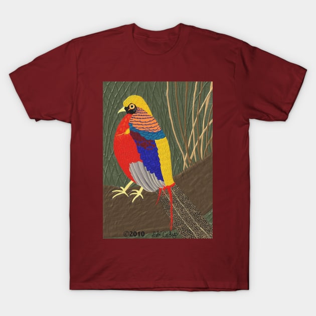 Golden Pheasant T-Shirt by DebiCady